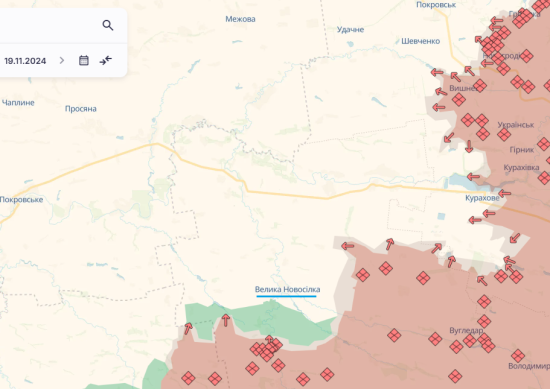 РФ активізувалася східніше Великої Новосілки – DeepState про мету ворога
